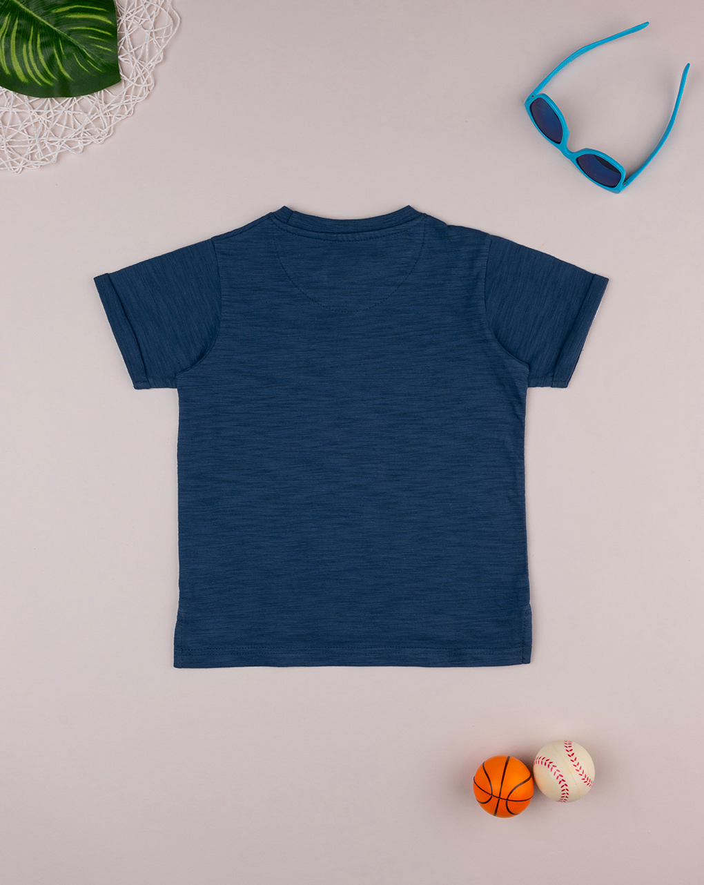 παιδικό t-shirt μπλε με τσέπη για αγόρι - Prénatal