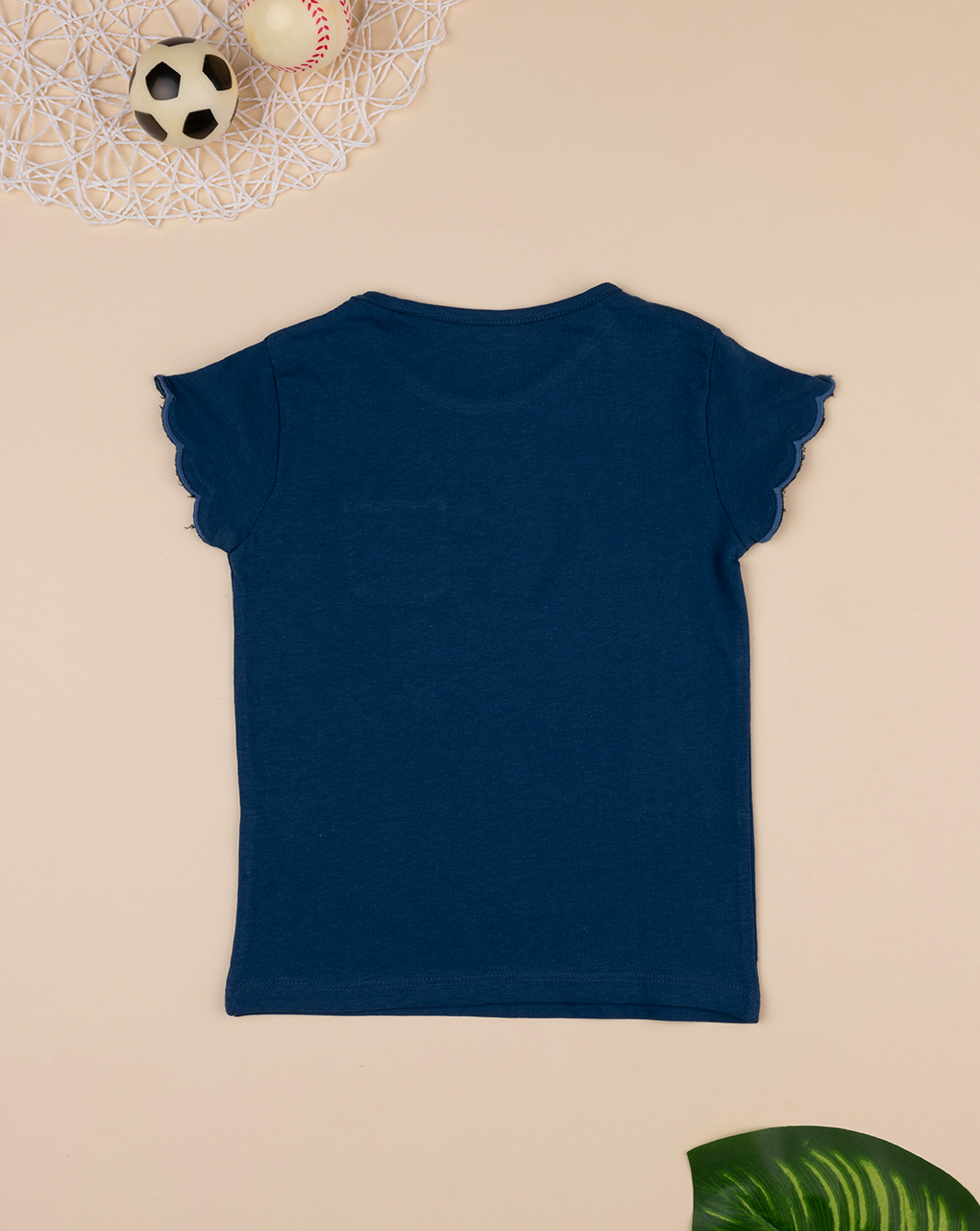 παιδικό t-shirt μπλε με τσέπη για κορίτσι - Prénatal