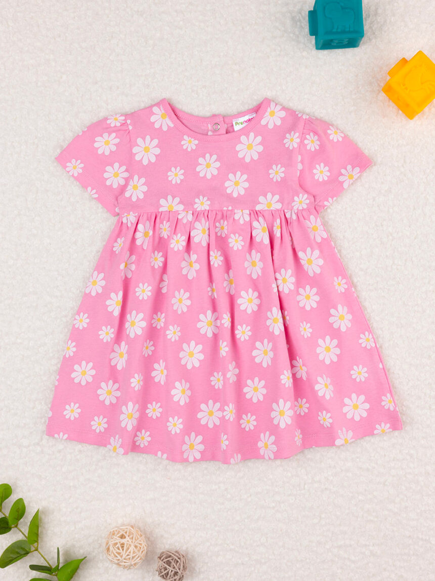 βρεφικό φόρεμα ροζ με μαργαρίτες για κορίτσι - Prénatal