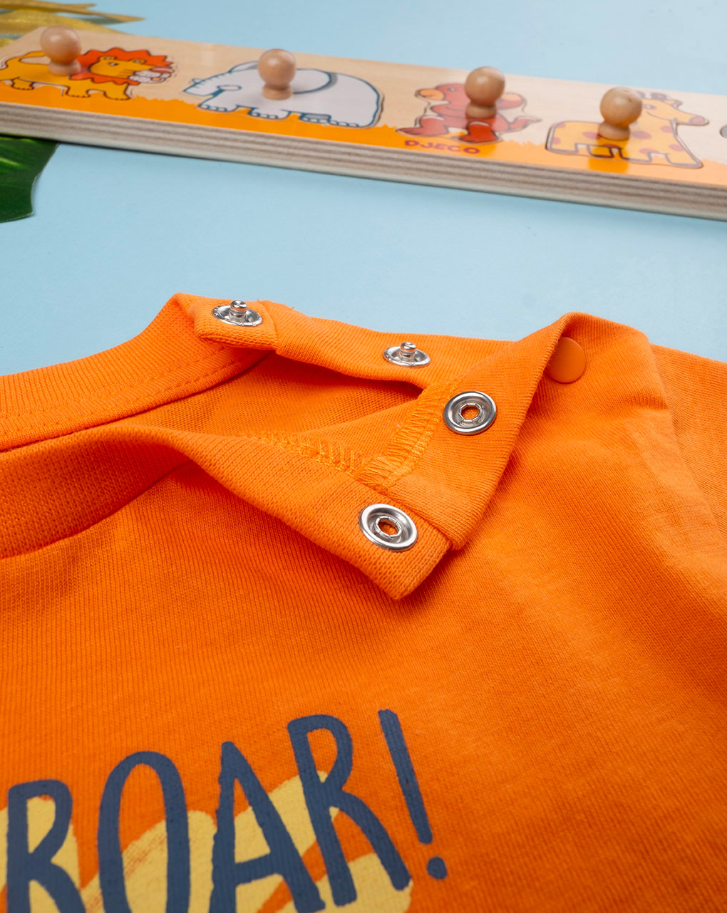 βρεφικό t-shirt πορτοκαλί με λιονταράκια για αγόρι - Prénatal