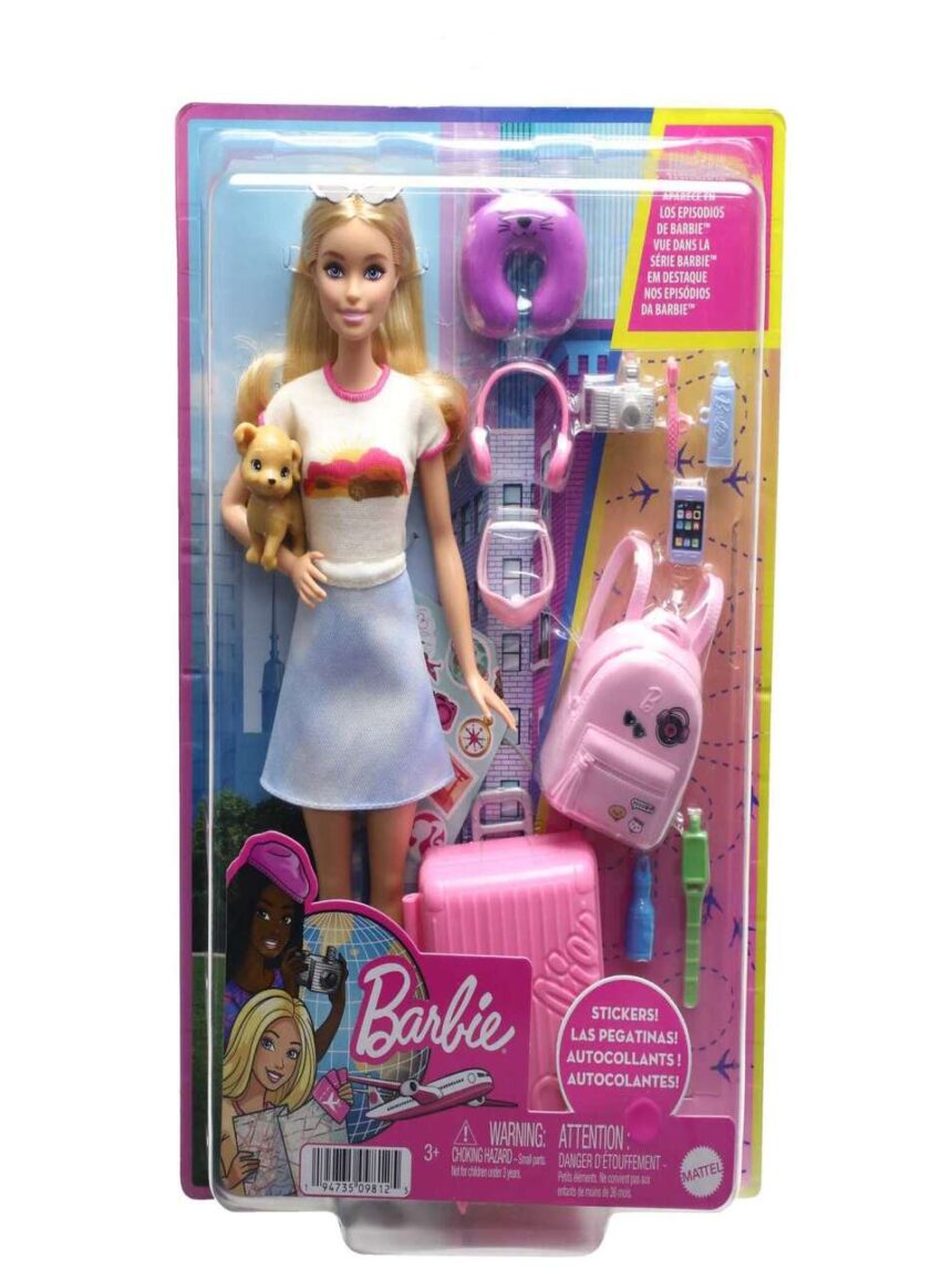 Barbie λαμπάδα κούκλα και αξεσουάρ έτοιμη για ταξίδι hjy18 - BARBIE