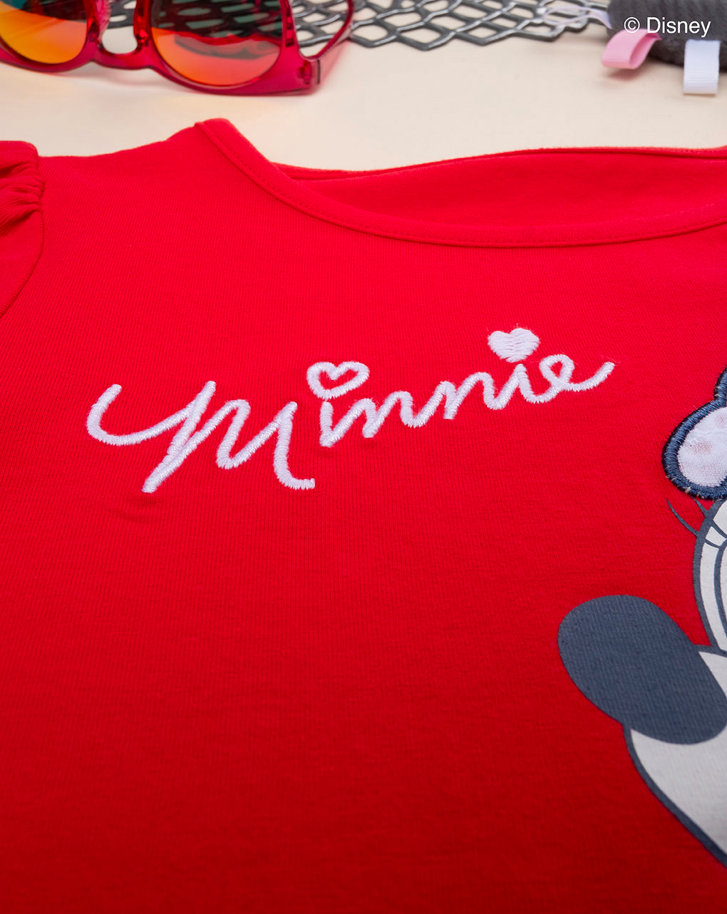 παιδικό t-shirt κόκκινο με τη minnie για κορίτσι - Prénatal