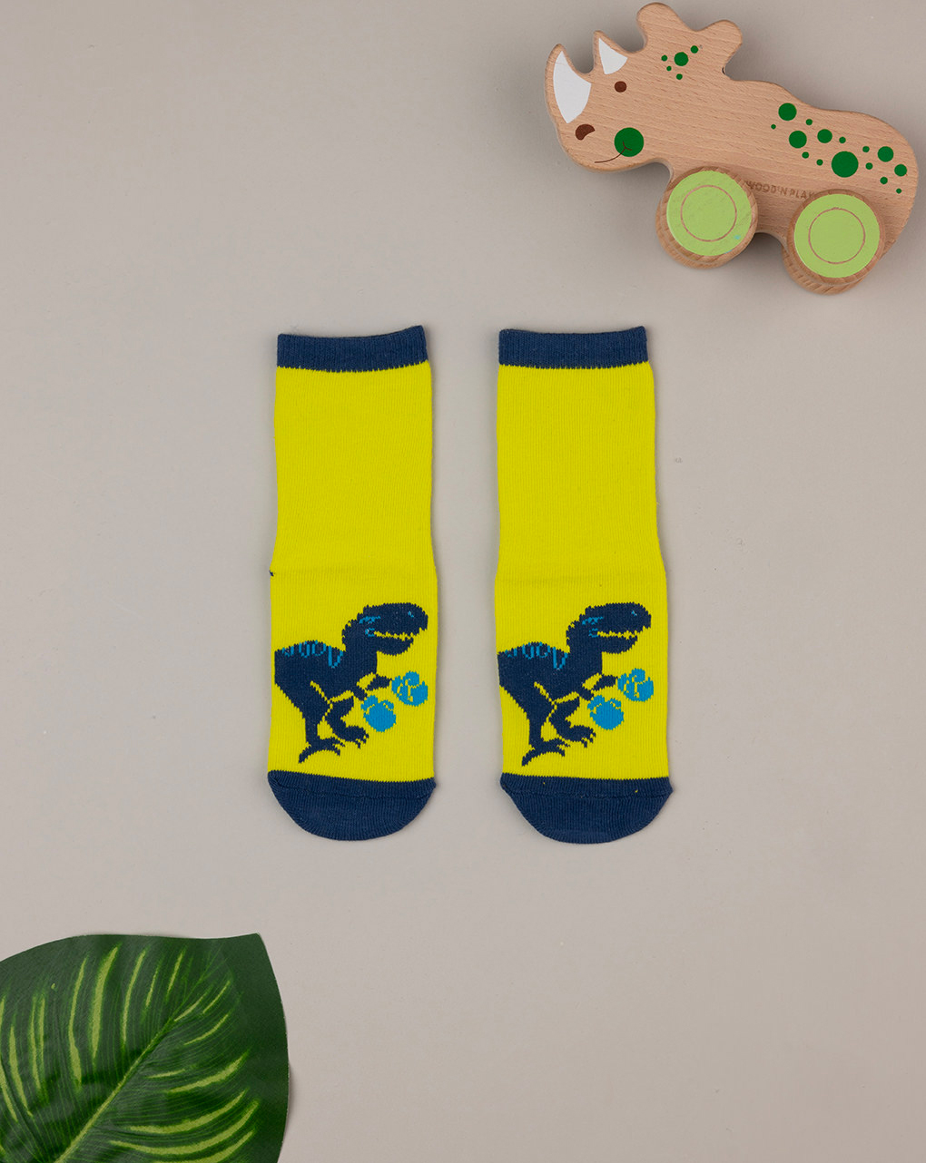 παιδικές αντιολισθητικές κάλτσες με δεινόσαυρο για αγόρι