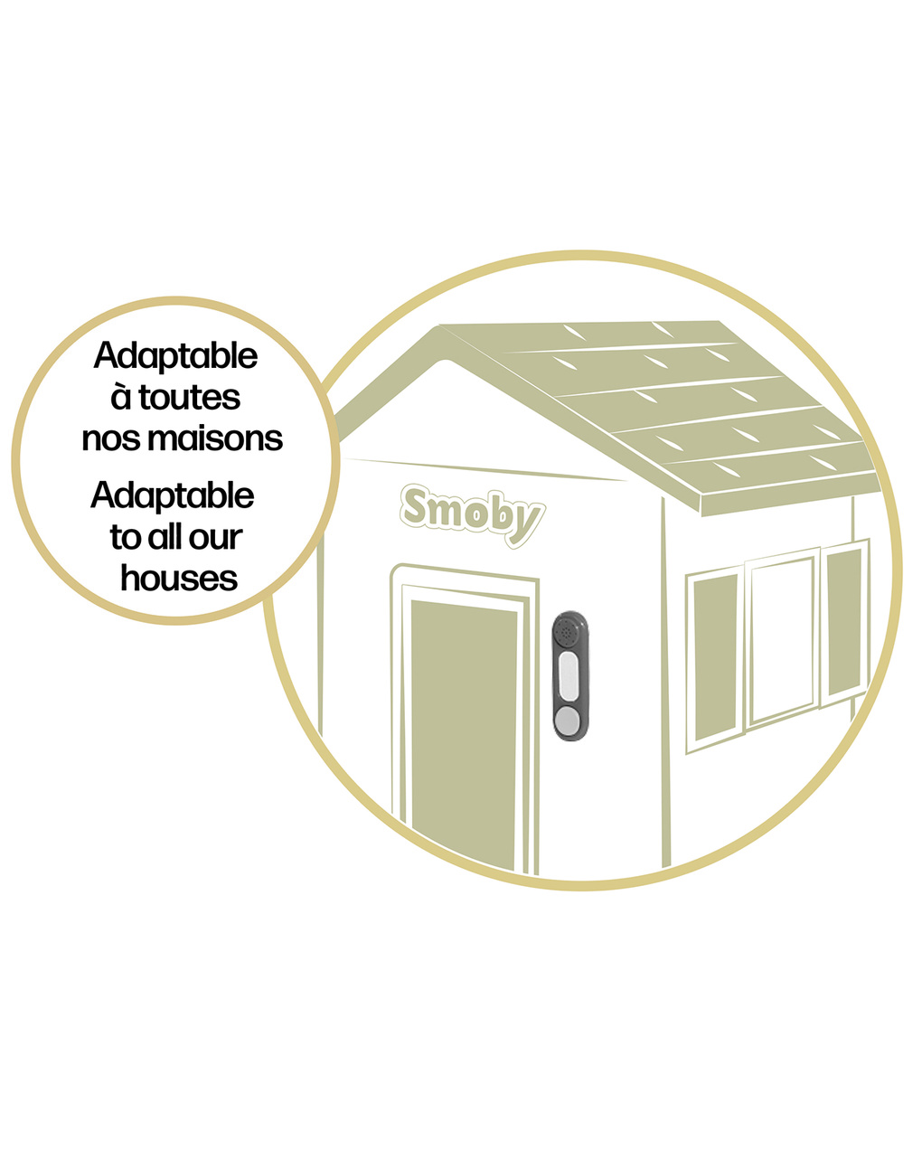 Smoby κουδούνι με μελωδίες για σπιτάκι κήπου 5x4x14cm - Smoby