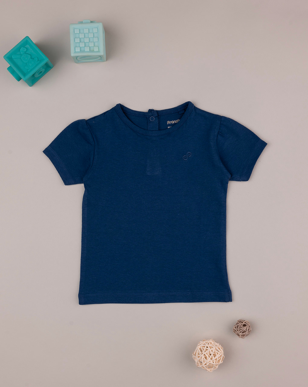 βρεφικό t-shirt μπλε basic "άπειρο" για κορίτσι - Prénatal