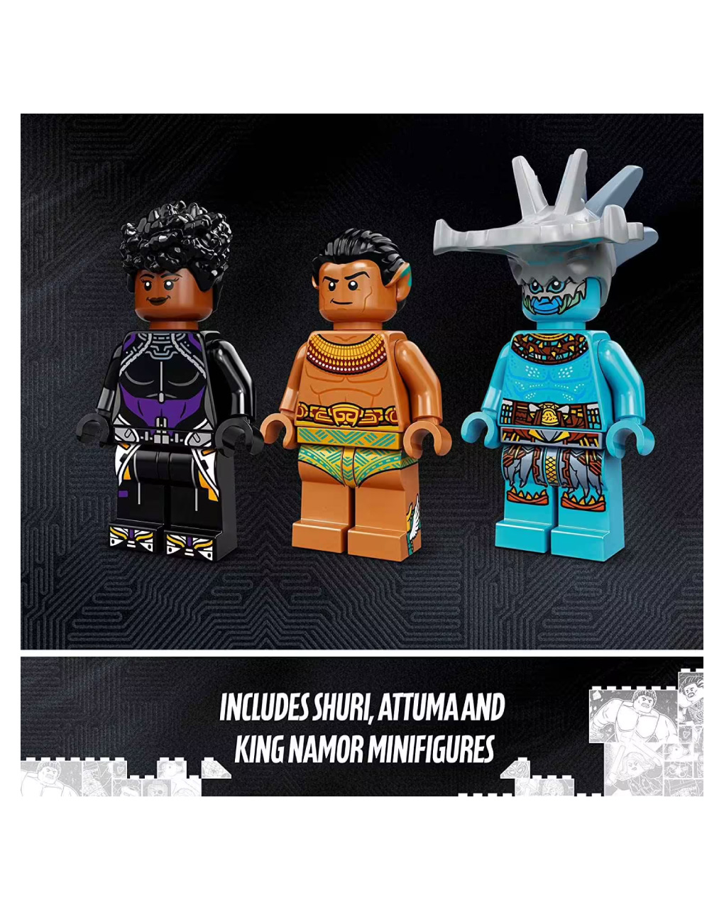 Lego super heroes black panther king namor’s throne room 76213 - Lego