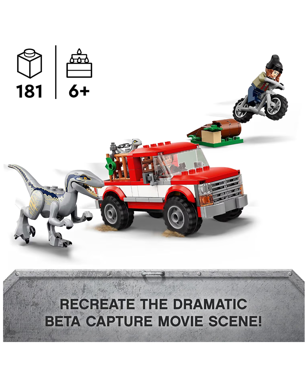 Lego jurassic world blue & beta velociraptor capture 76946 - Lego