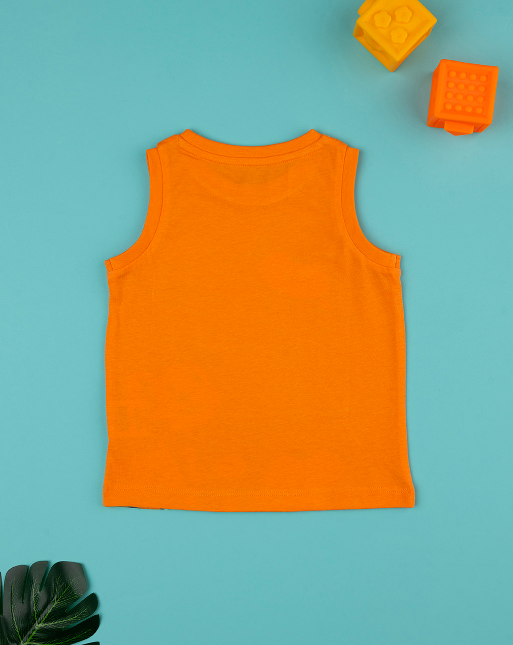 βρεφική αμάνικη μπλούζα πορτοκαλί catch me για αγόρι - Prénatal
