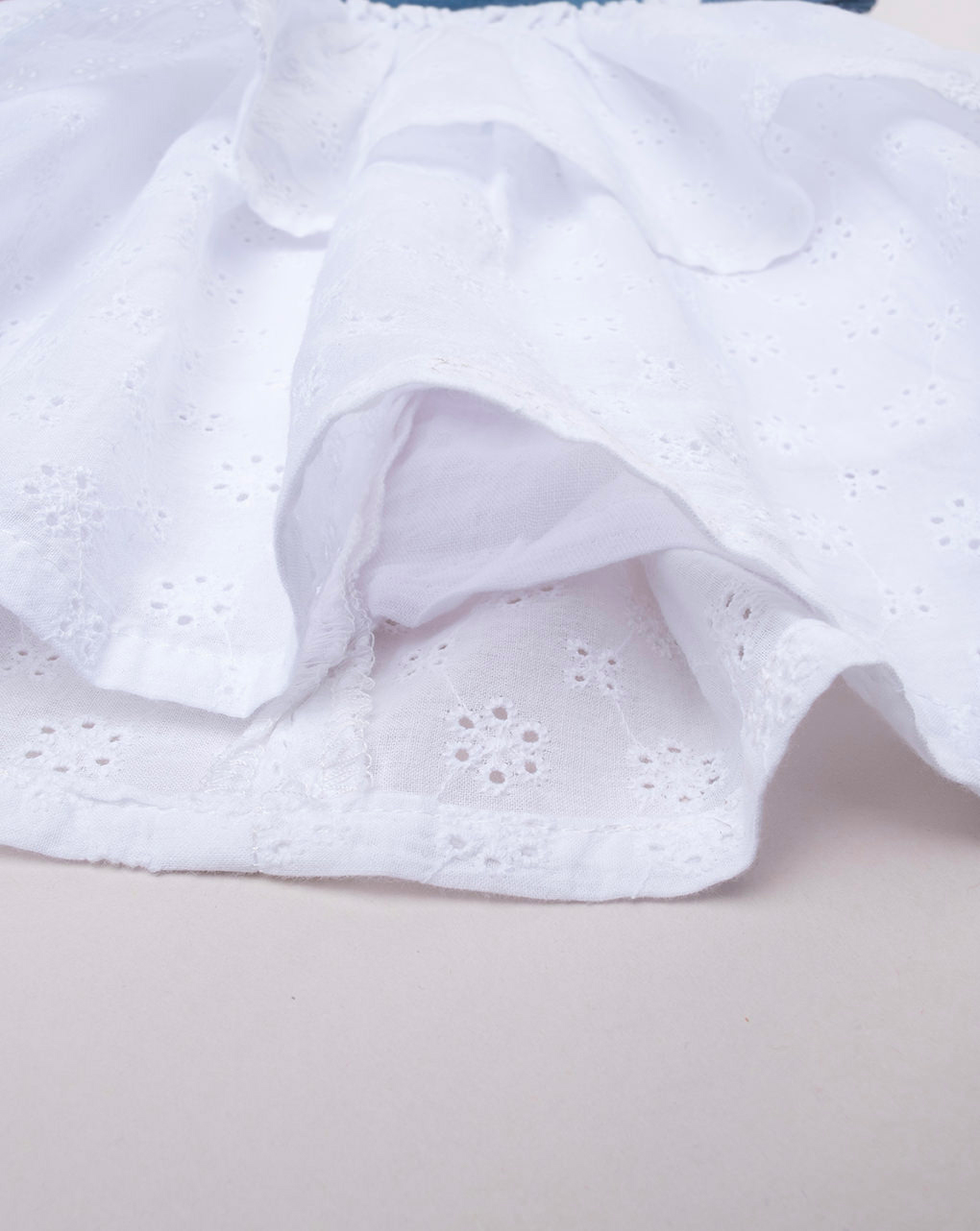 βρεφικό τζιν φόρεμα με δαντέλα sangallo για κορίτσι - Prénatal