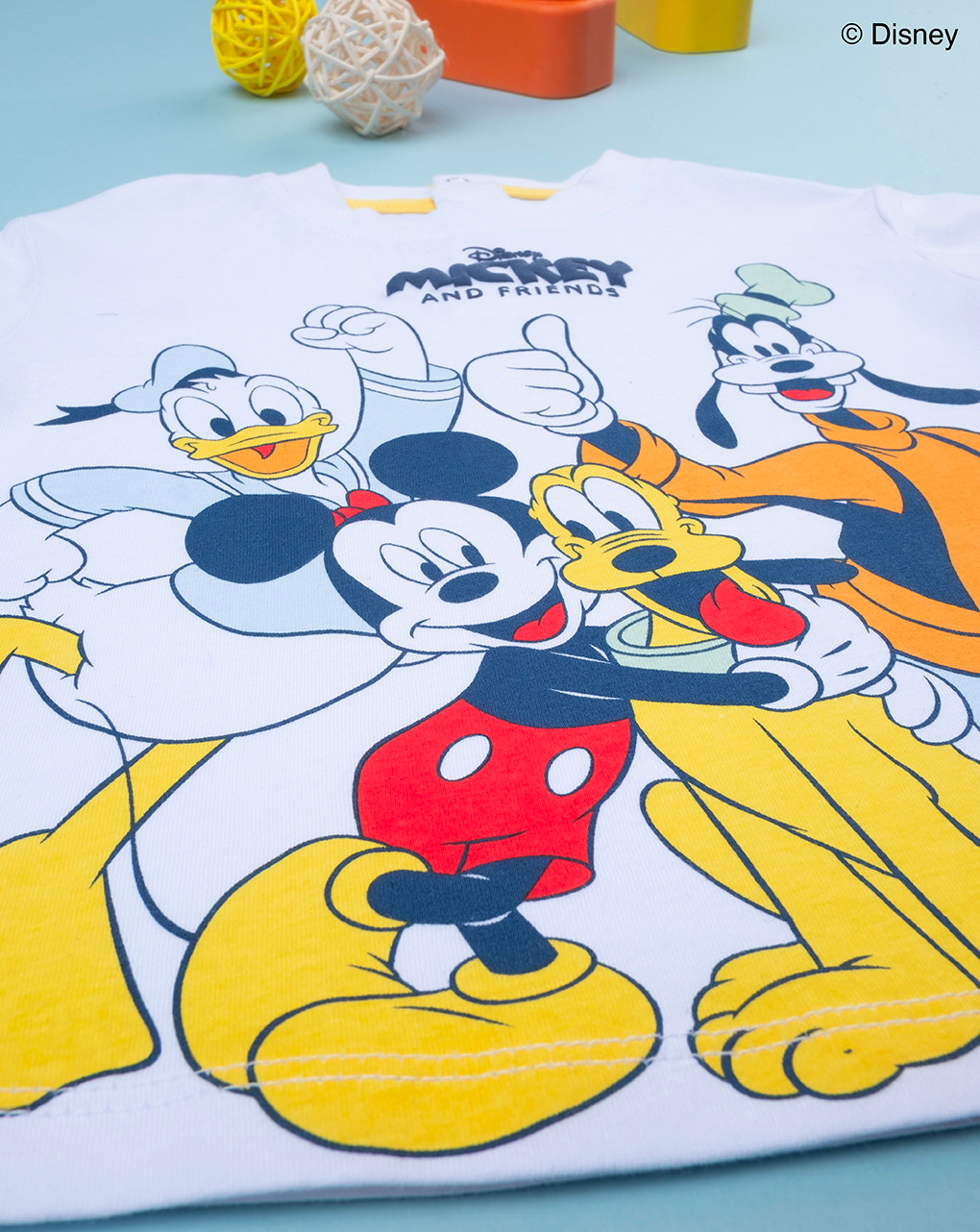 βρεφικό σετ t-shirt και σορτσάκι mickey&friends για αγόρι - Prénatal