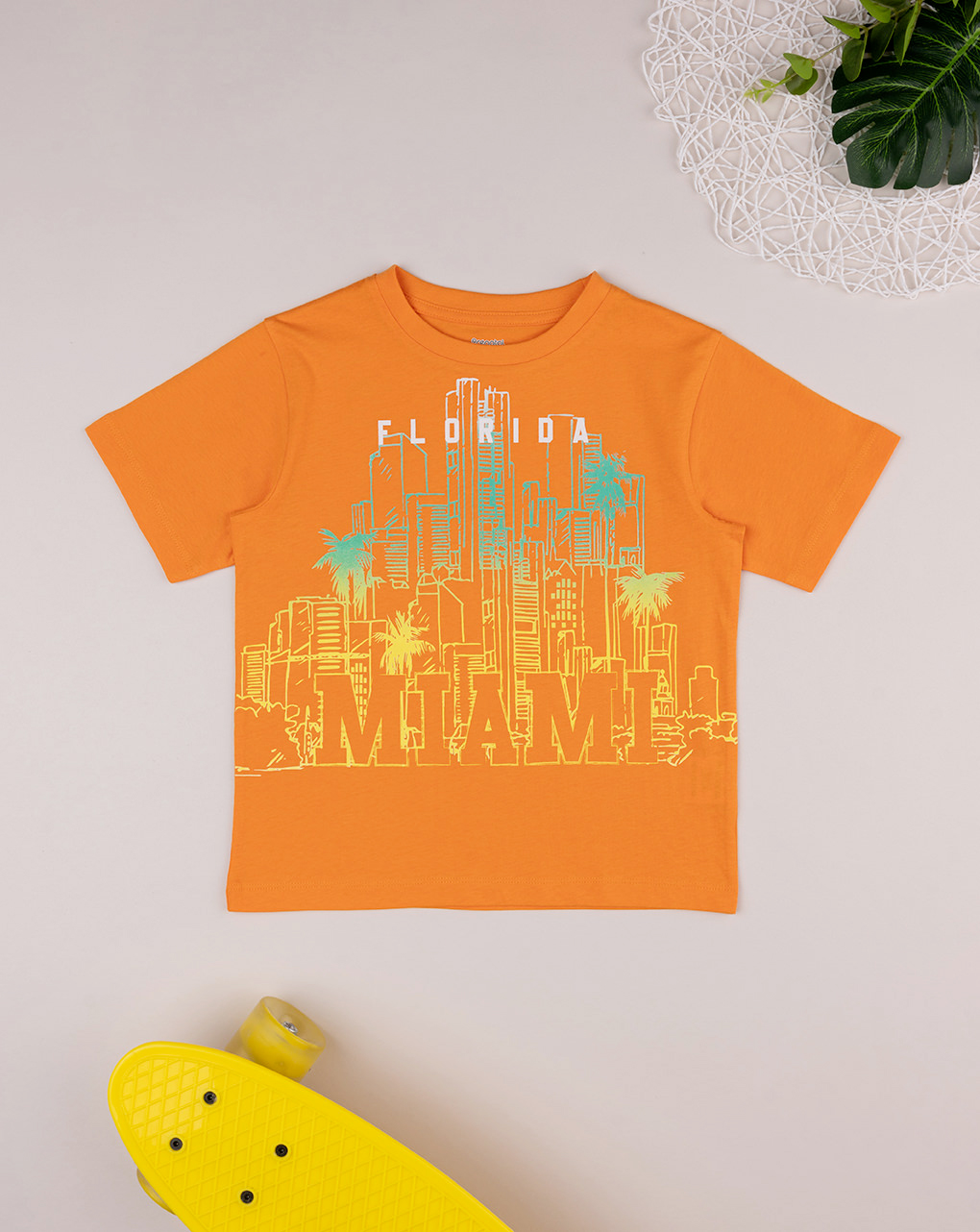 παιδικό t-shirt πορτοκαλί miami για αγόρι