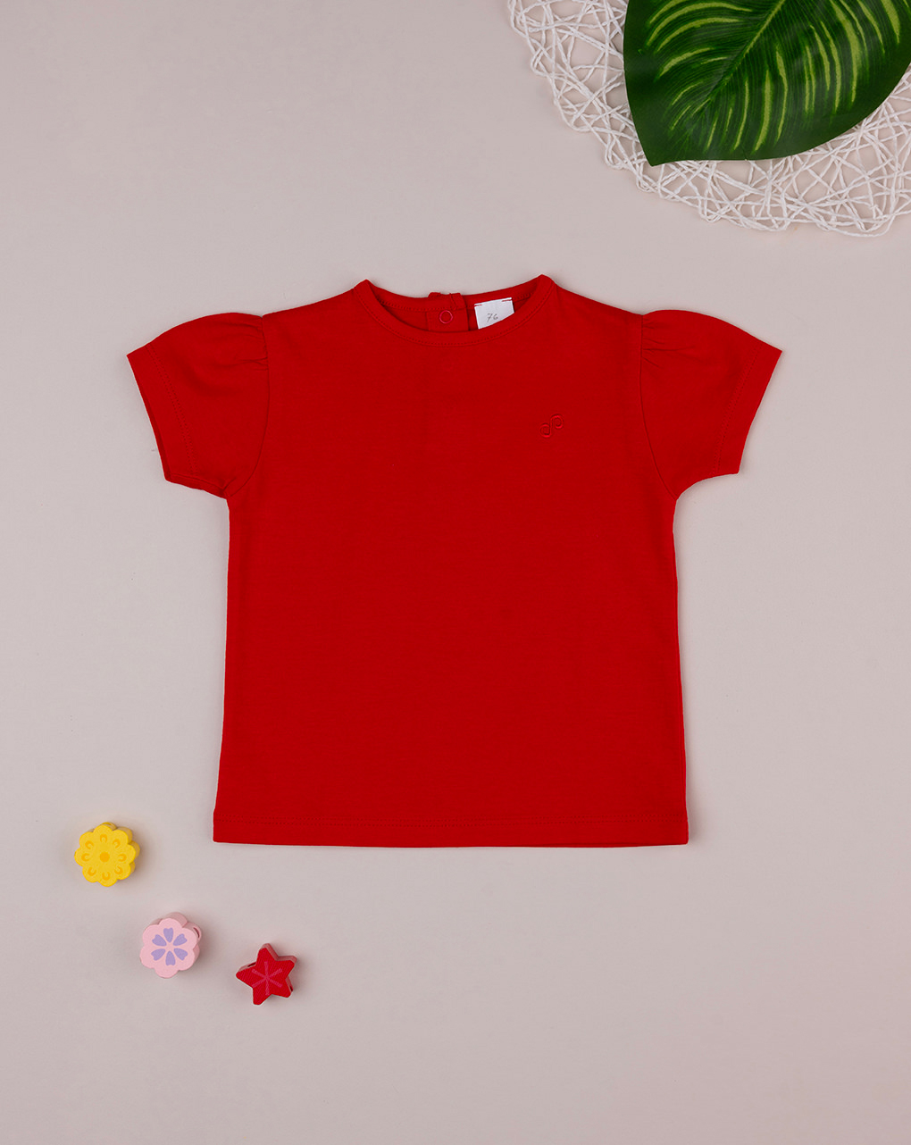 βρεφικό t-shirt κόκκινο basic "άπειρο" για κορίτσι - Prénatal
