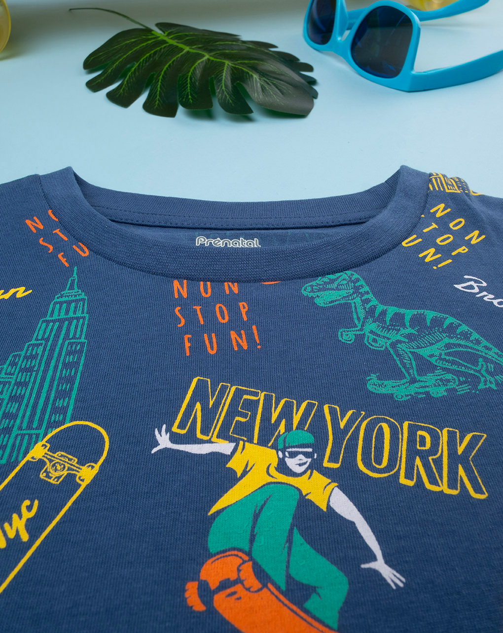 παιδικό t-shirt μπλε new york για αγόρι - Prénatal
