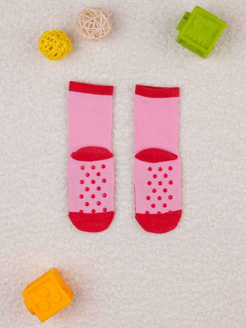 παιδικές αντιολισθητικές κάλτσες με φράουλα για κορίτσι - Prénatal