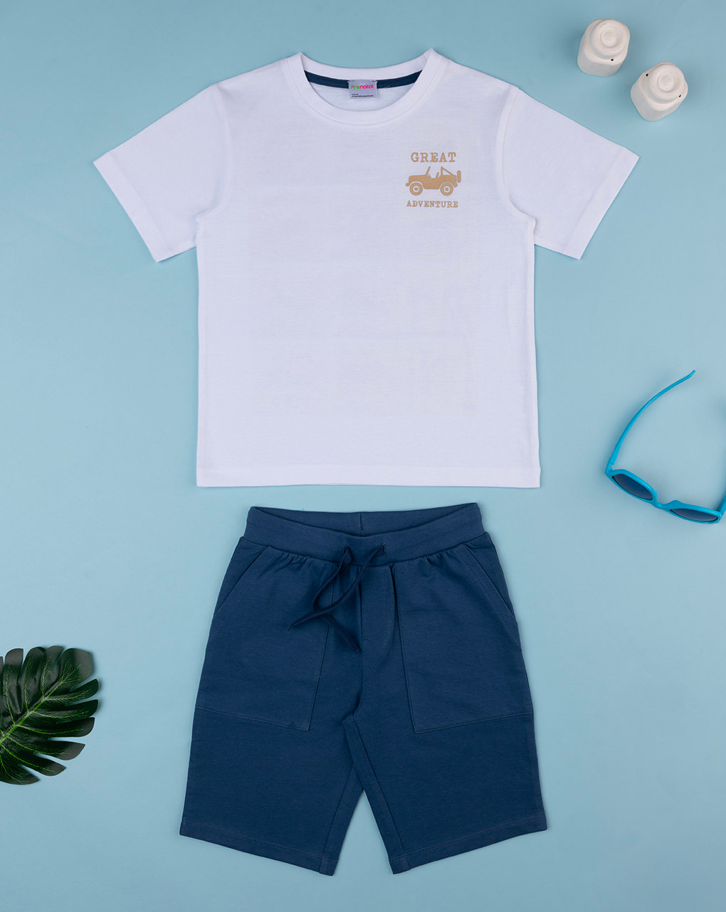 παιδικό σετ t-shirt και σορτσάκι sand για αγόρι - Prénatal