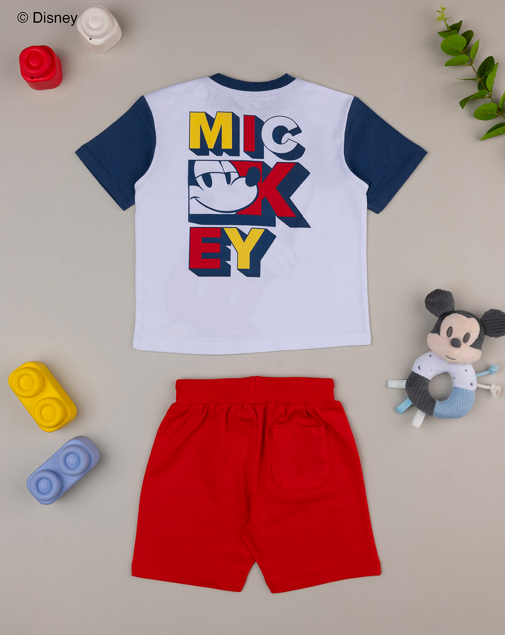 βρεφικό σετ t-shirt και σορτσάκι mickey για αγόρι - Prénatal