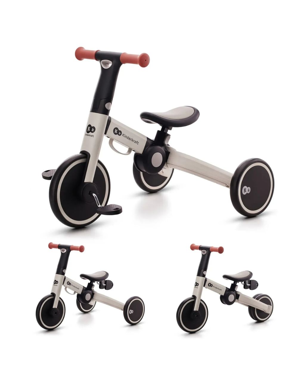 Kinderkraft πτυσόμενο τρίκυκλο ποδήλατο 4trike silver grey kr4tri22gry0000 - Kinderkraft
