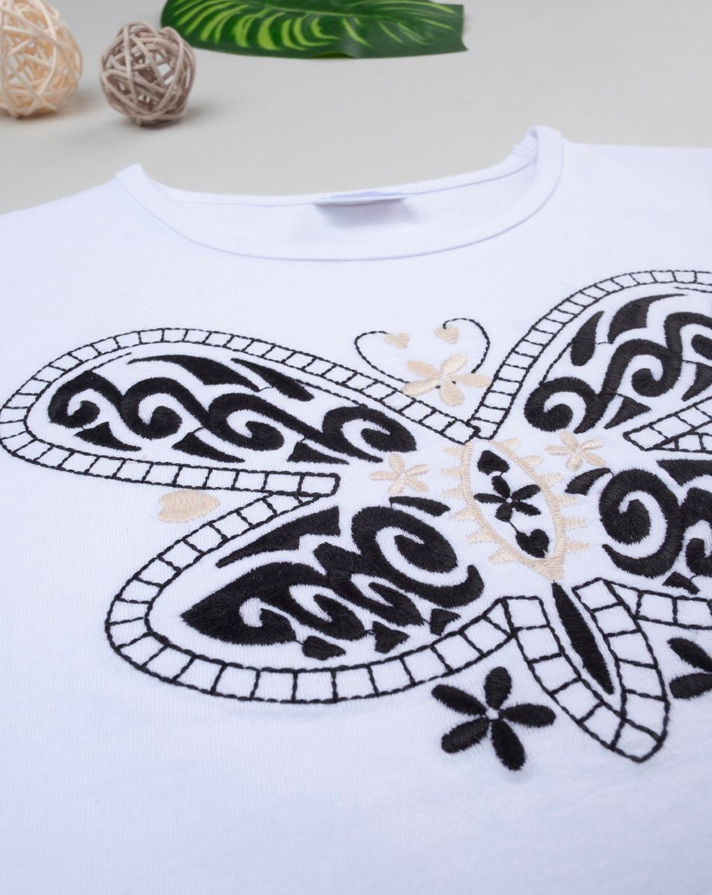 παιδικό t-shirt λευκό με πεταλούδα για κορίτσι - Prénatal