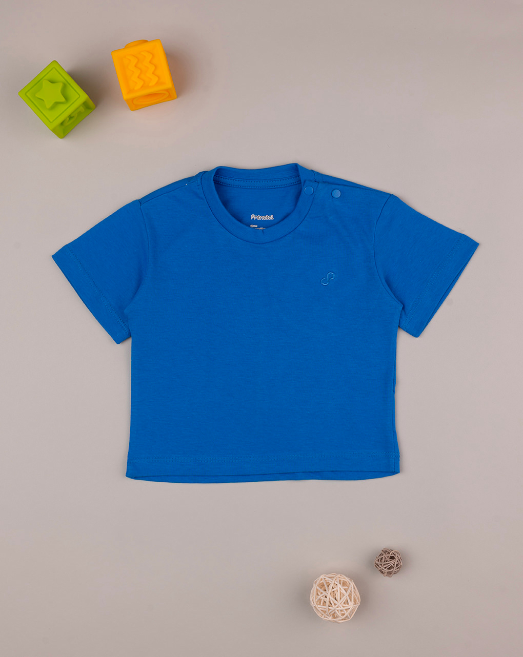 βρεφικό t-shirt basic μπλε "άπειρο" για αγόρι - Prénatal