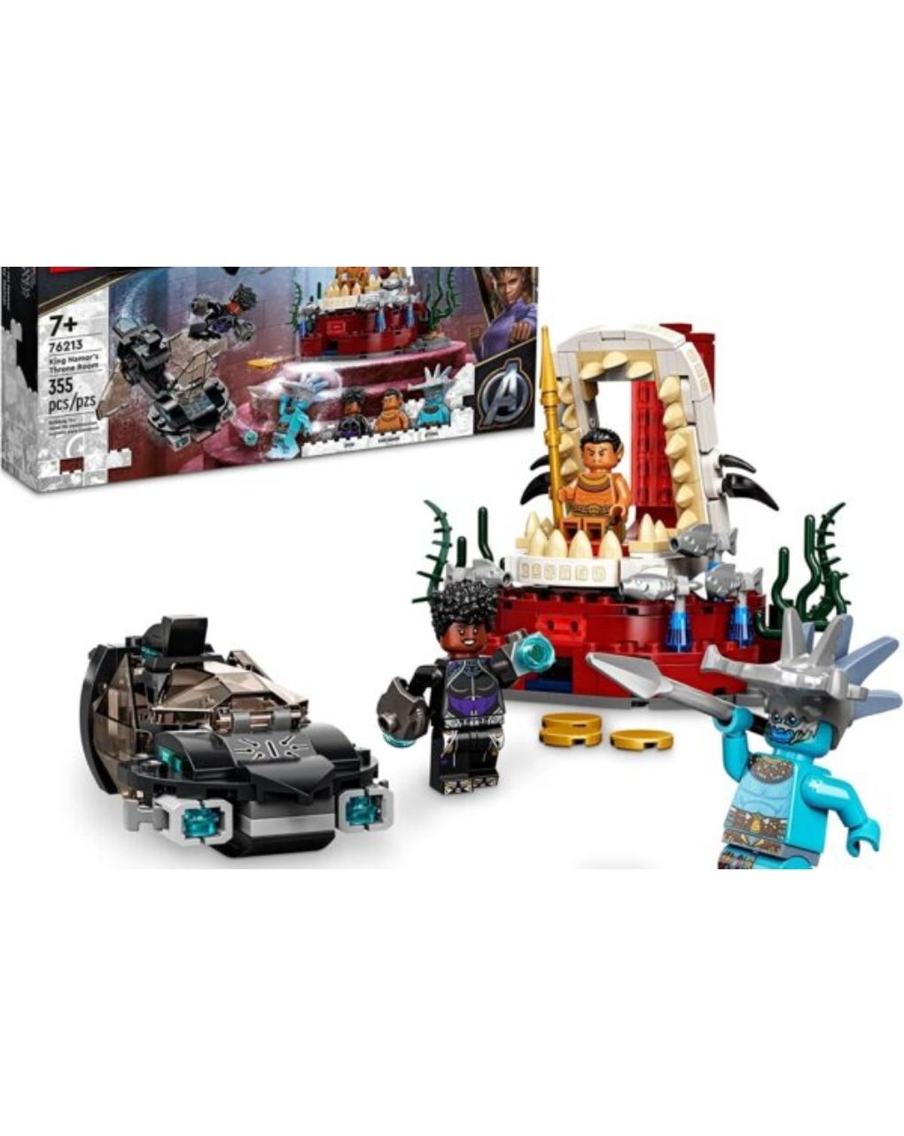 Lego super heroes black panther king namor’s throne room 76213