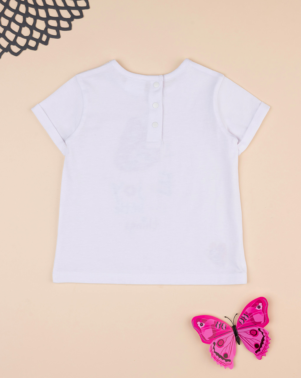 βρεφικό t-shirt λευκό enjoy the little things για κορίτσι - Prénatal