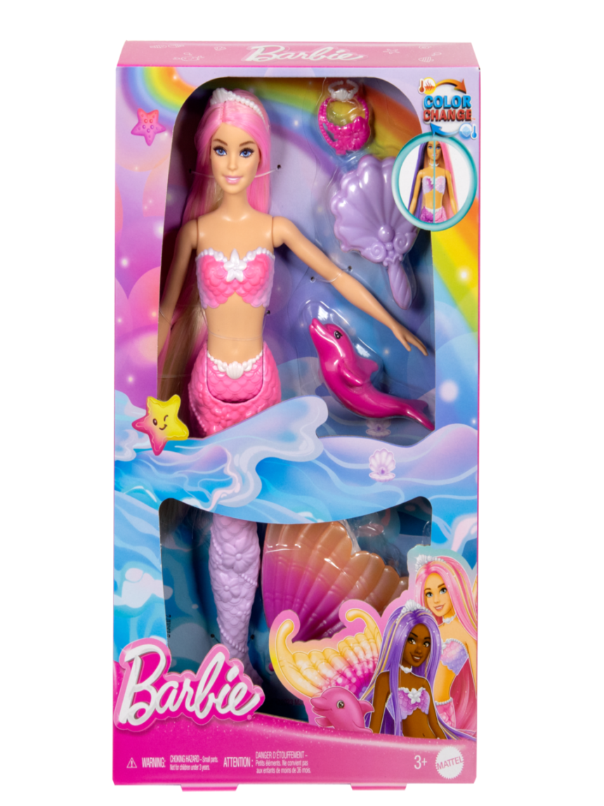 Barbie γοργόνα μαγική μεταμόρφωση κούκλα με αλλαγή χρώματος hrp97 - BARBIE