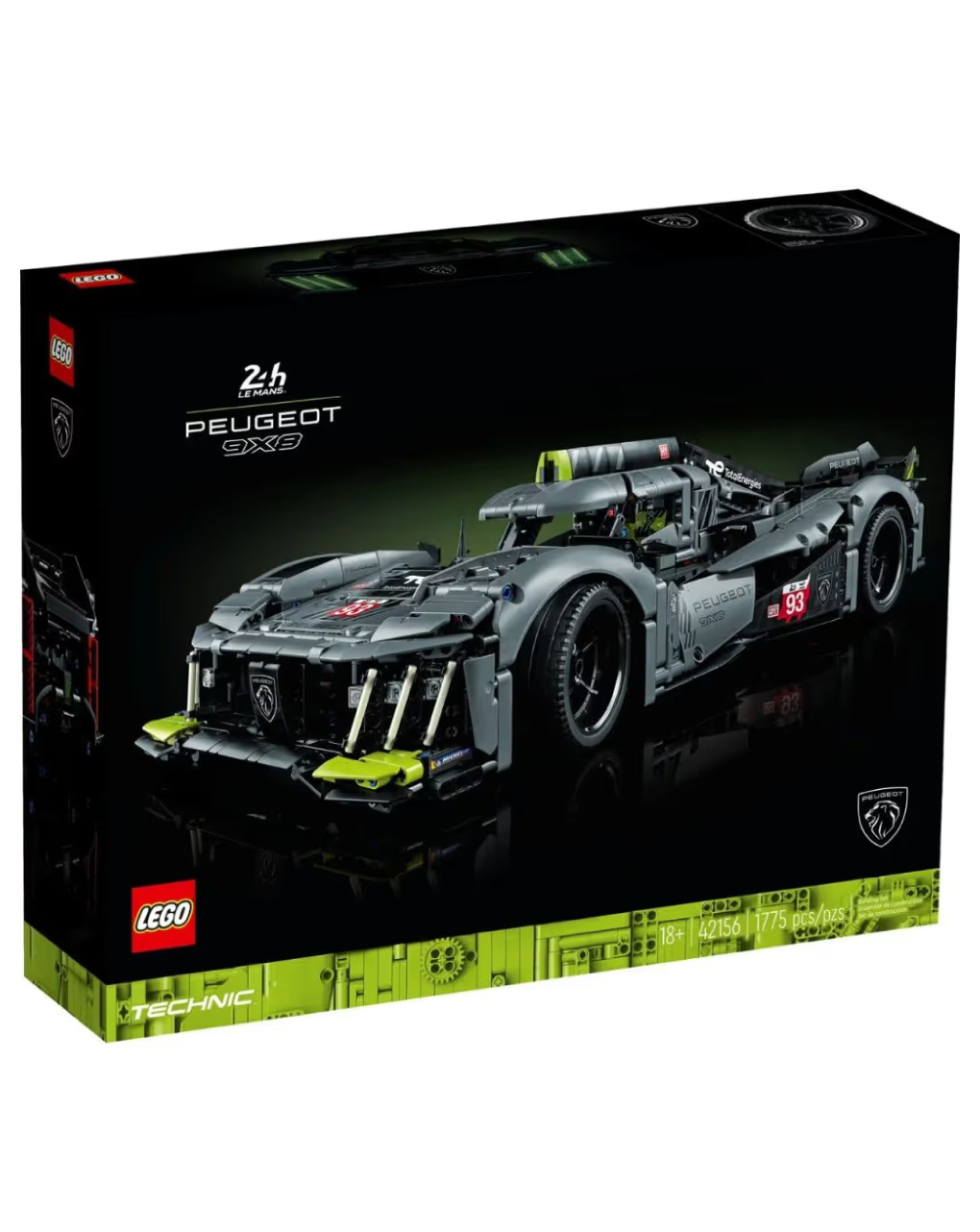 Lego technic peugeot 9x8 24h le mans hybrid hypercar 42156 - Lego