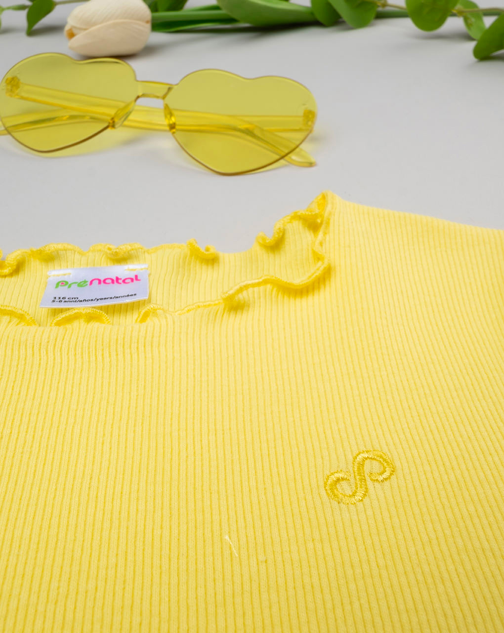 παιδικό t-shirt κίτρινο "άπειρο" για κορίτσι - Prénatal