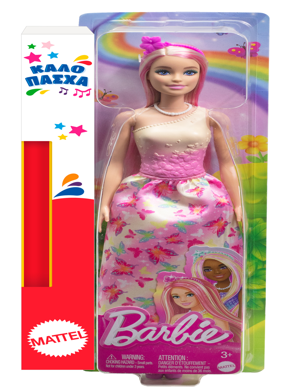 Barbie λαμπάδα νέα πριγκίπισσα ροζ ανταύγιες hrr08 - BARBIE