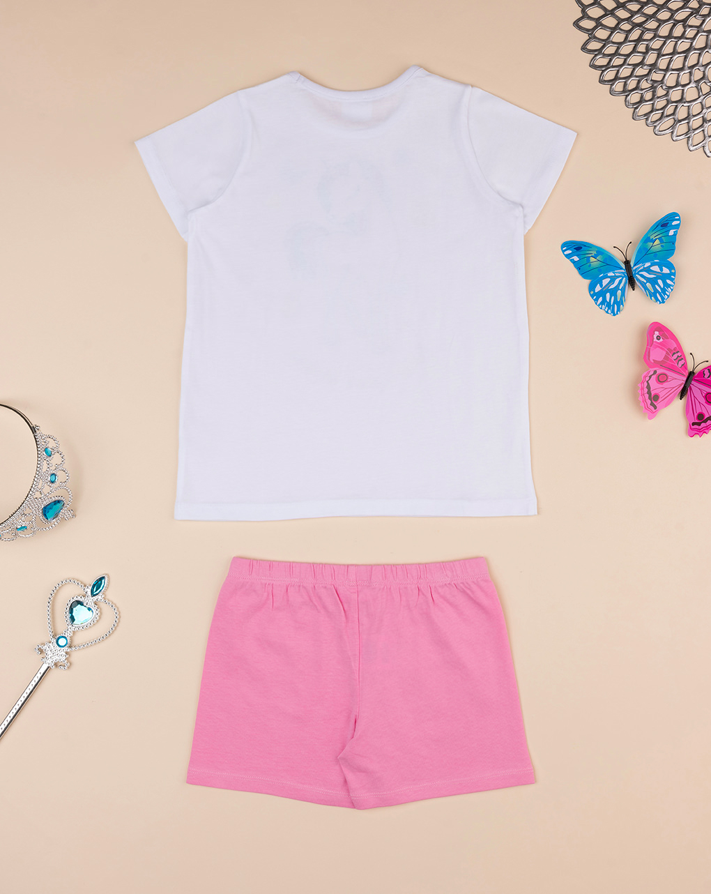 παιδική πιτζάμα λευκή/ροζ με μονόκερο για κορίτσι - Prénatal