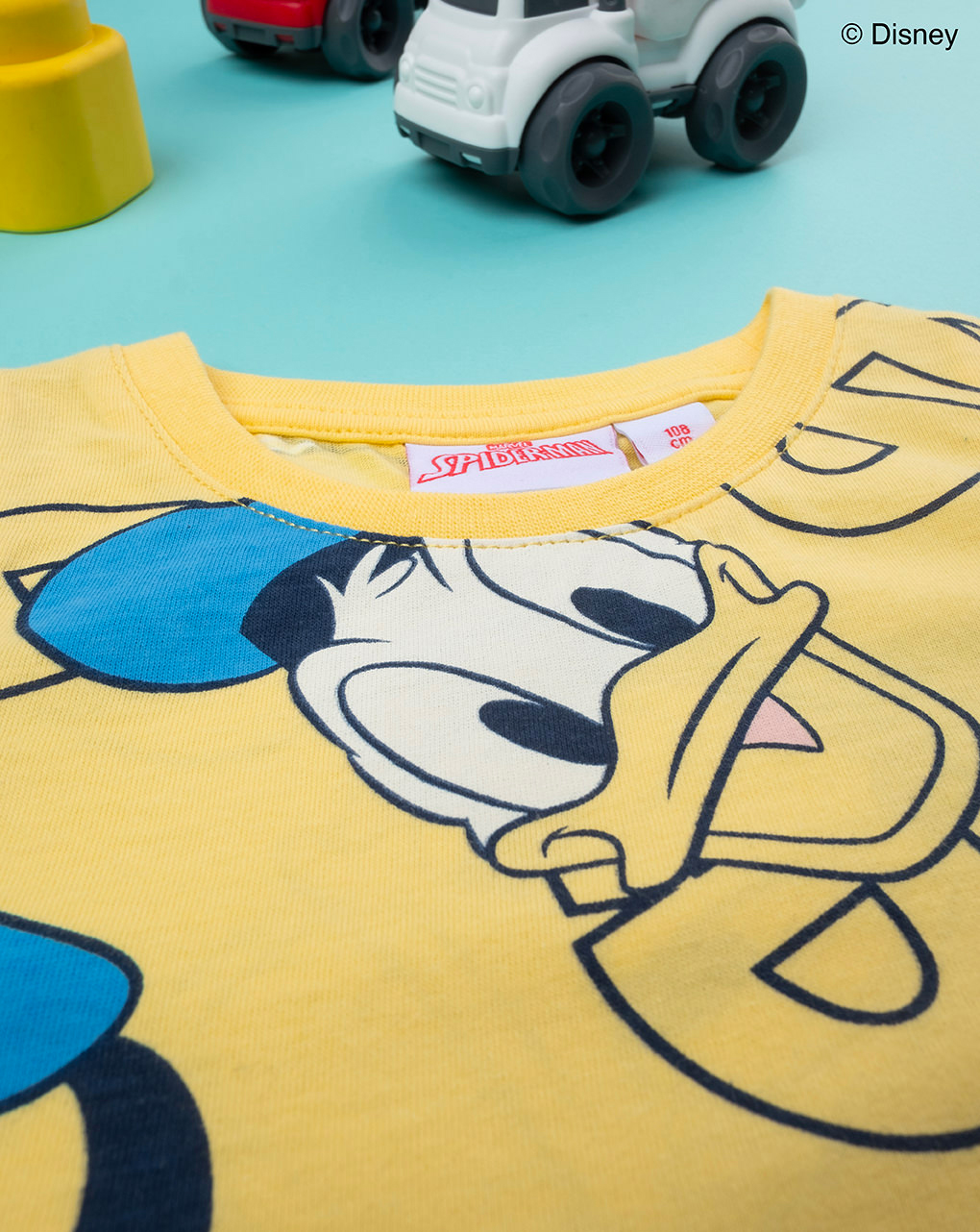 βρεφική αμάνικη μπλούζα κίτρινη με το donald για αγόρι - Prénatal
