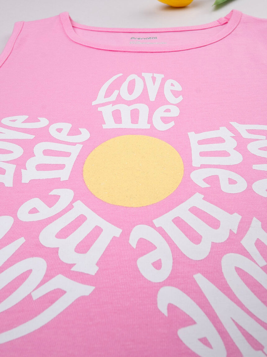 παιδική αμάνικη μπλούζα ροζ με μαργαρίτα για κορίτσι - Prénatal
