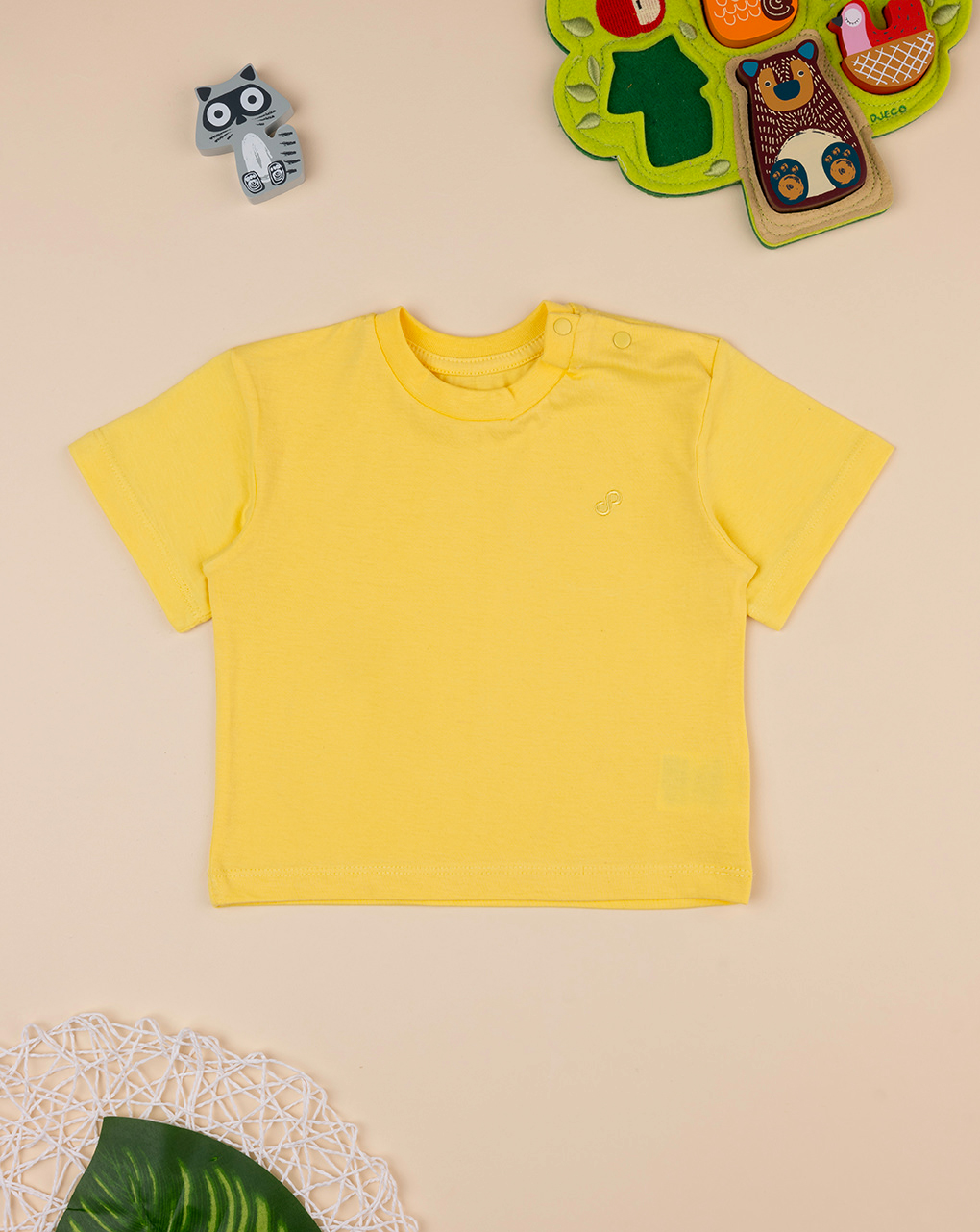 βρεφικό t-shirt basic κίτρινο "άπειρο" για αγόρι - Prénatal