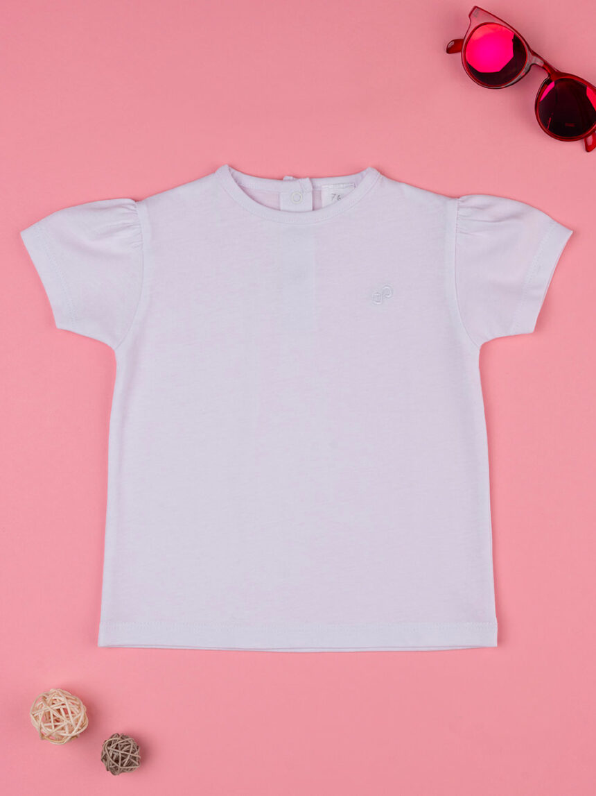 βρεφικό t-shirt λευκό basic "άπειρο" για κορίτσι - Prénatal