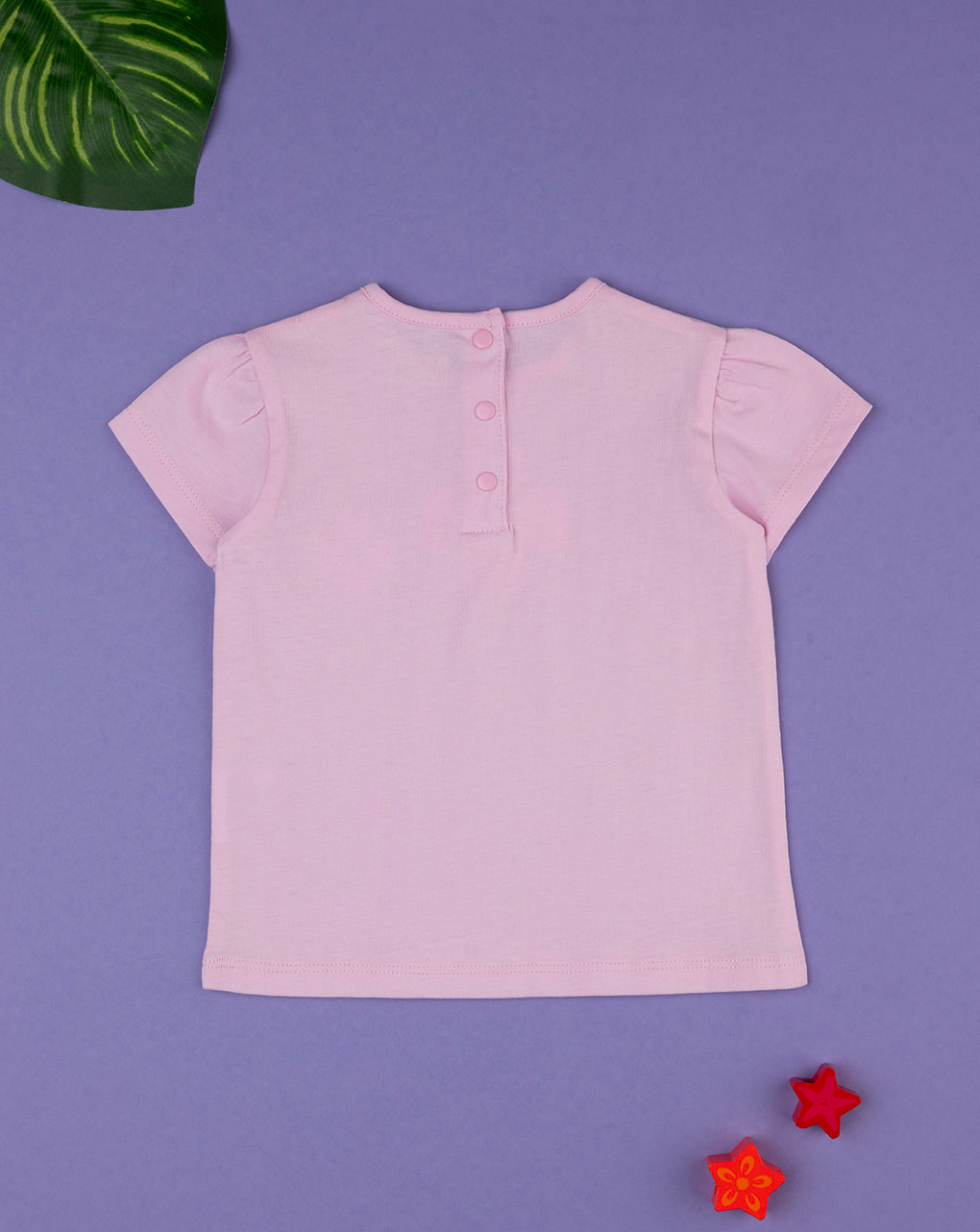 βρεφικό t-shirt ροζ με καρδούλες για κορίτσι - Prénatal