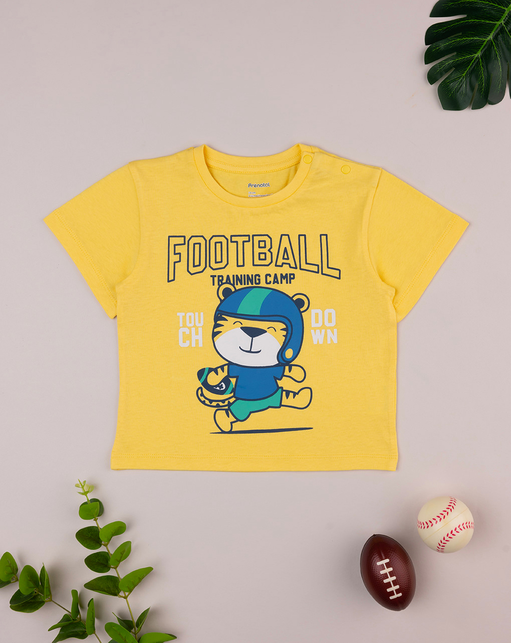 βρεφικό t-shirt κίτρινο football για αγόρι