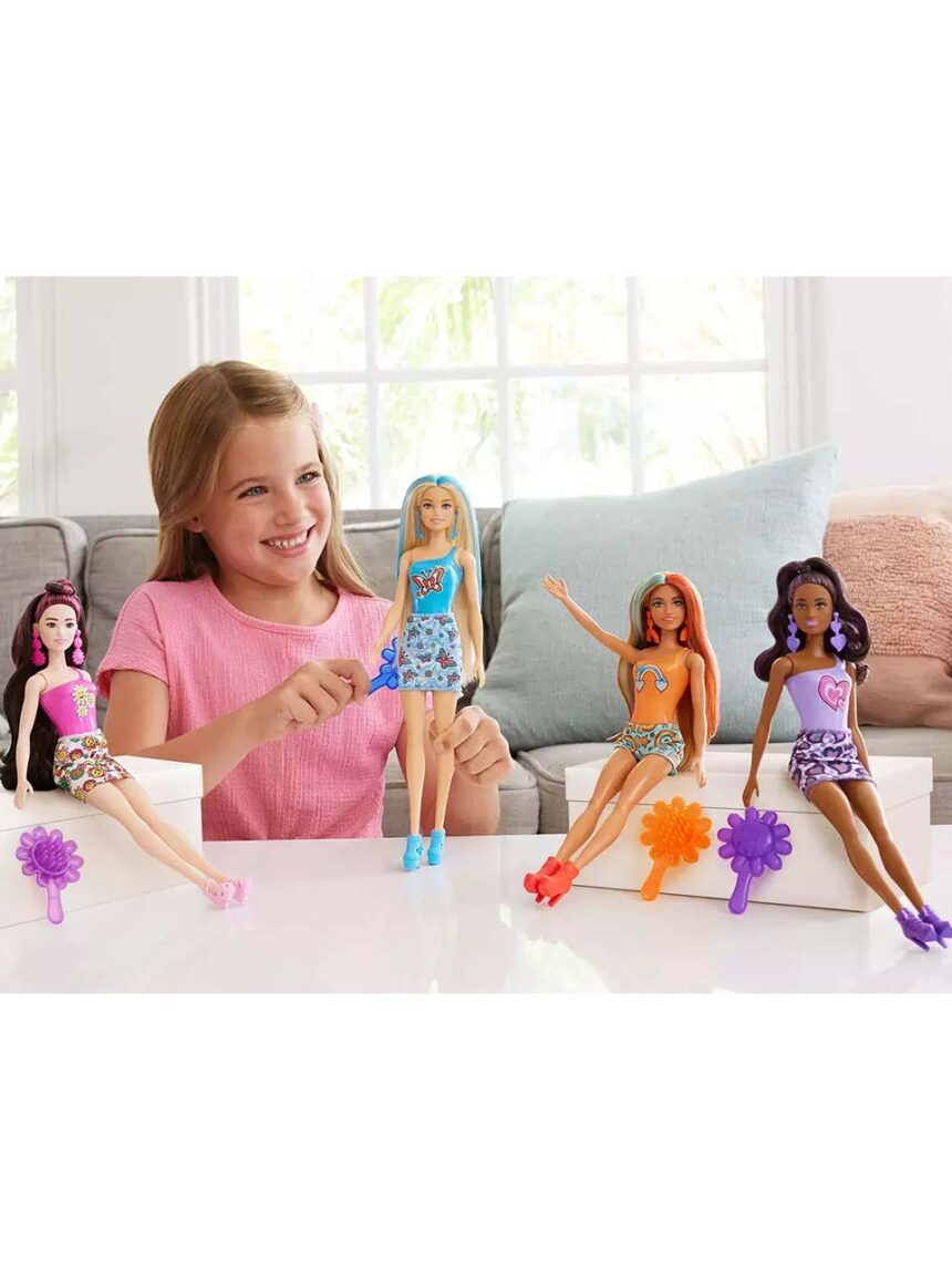 Barbie color reveal σειρά ουράνιο τόξο κούκλα και αξεσουάρ με 6 εκπλήξεις hrk06 - BARBIE