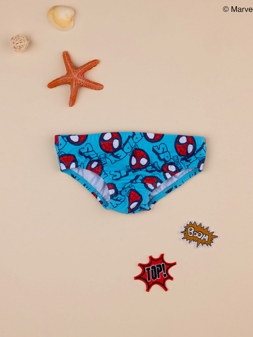 βρεφικό μαγιό σλιπ γαλάζιο spiderman για αγόρι - Prénatal