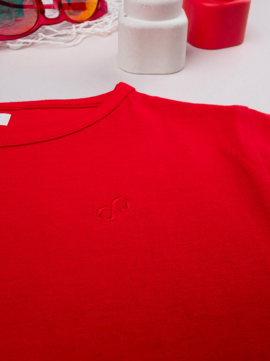 παιδικό t-shirt basic κόκκινο "άπειρο" για κορίτσι - Prénatal