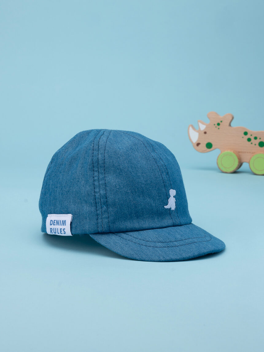 βρεφικό καπέλο baseball τζιν με δεινόσαυρο για αγόρι - Prénatal