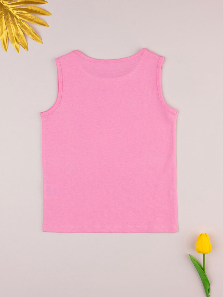 παιδική αμάνικη μπλούζα ροζ με μαργαρίτα για κορίτσι - Prénatal