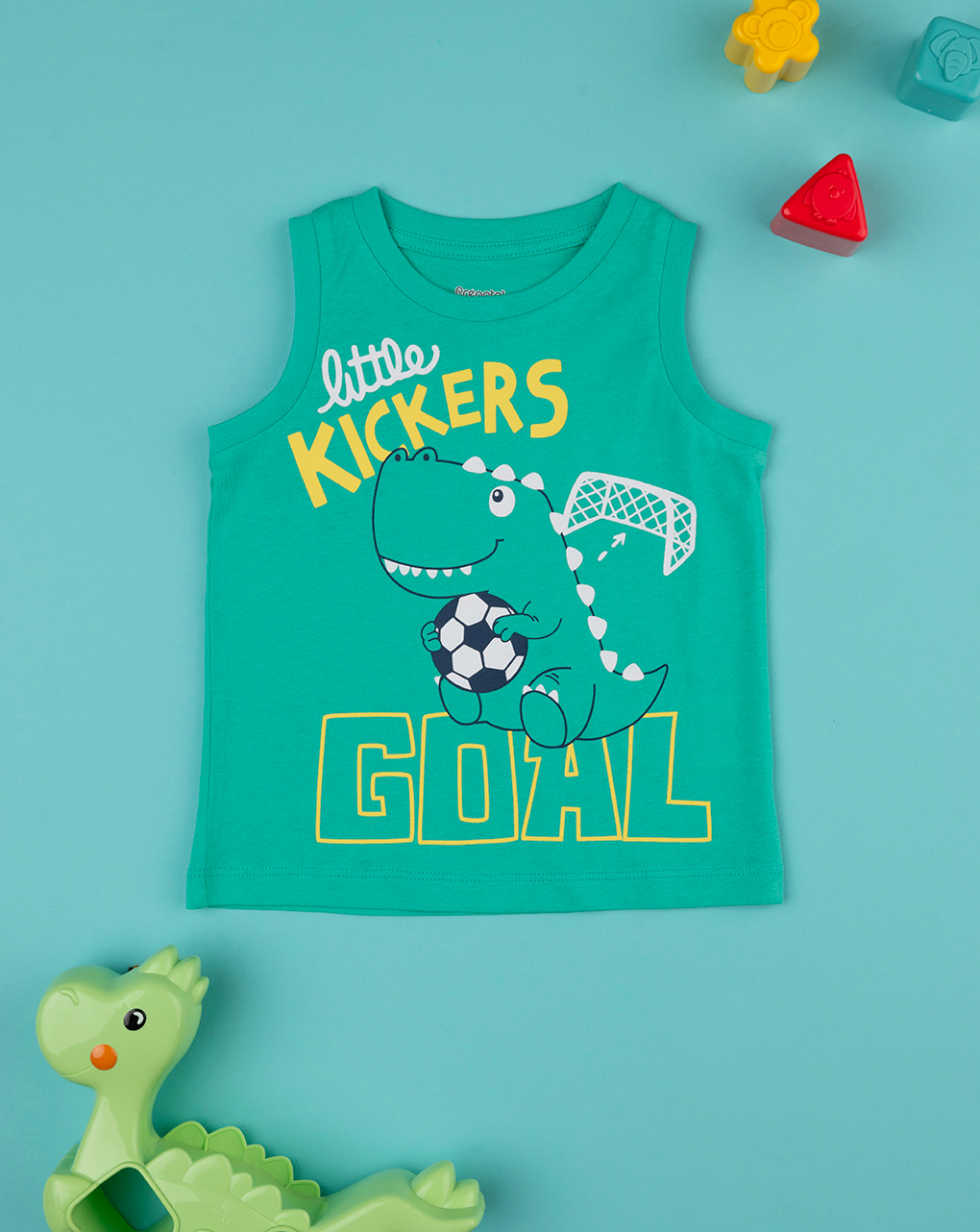 βρεφική αμάνικη μπλούζα πράσινη goal για αγόρι