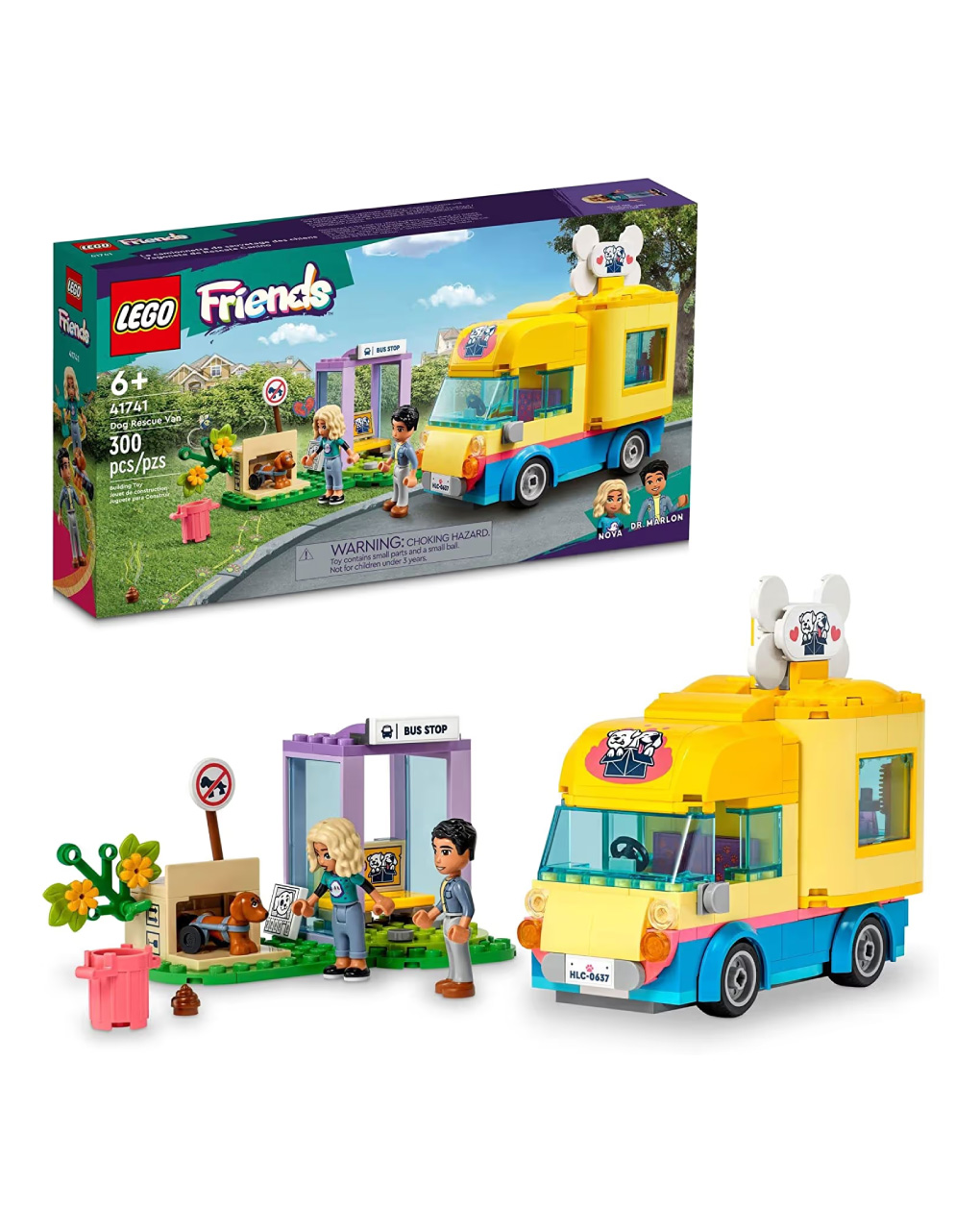 Lego friends dog rescue van 41741