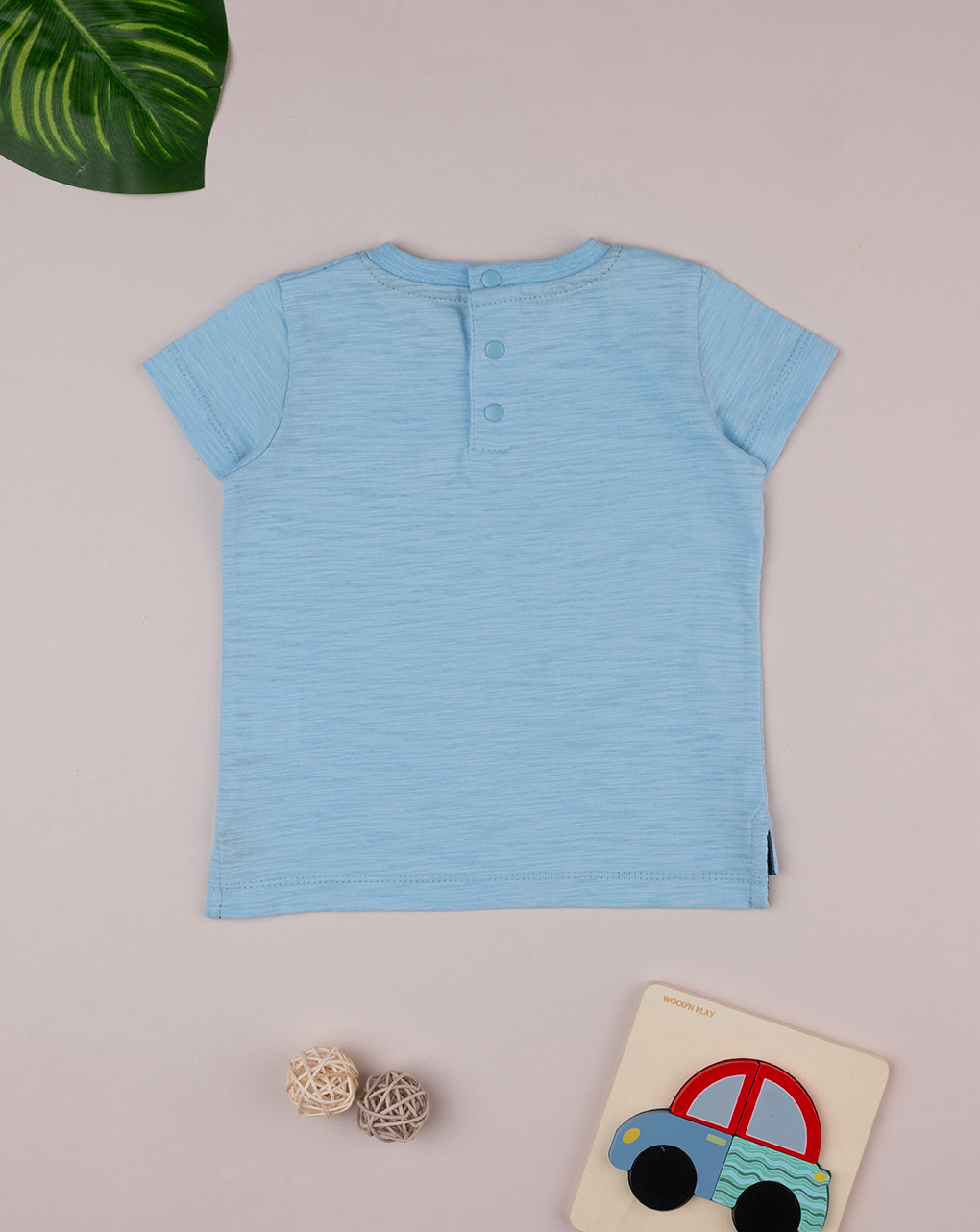 βρεφικό t-shirt γαλάζιο με τσέπη για αγόρι - Prénatal