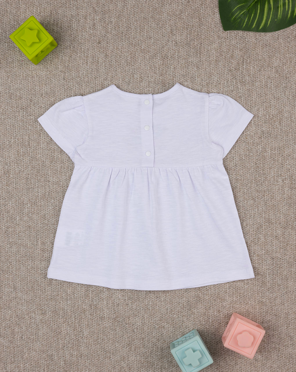 βρεφικό t-shirt λευκό safari για κορίτσι - Prénatal