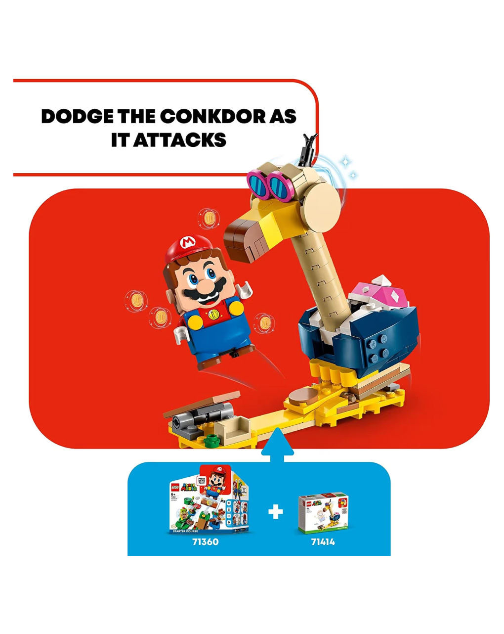 Lego super mario conkdor’s noggin bopper expansion set 71414 - Lego