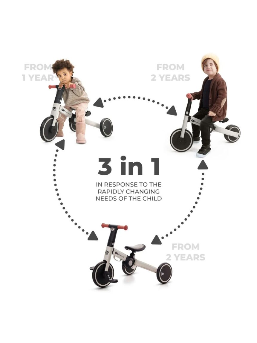 Kinderkraft πτυσόμενο τρίκυκλο ποδήλατο 4trike silver grey kr4tri22gry0000 - Kinderkraft