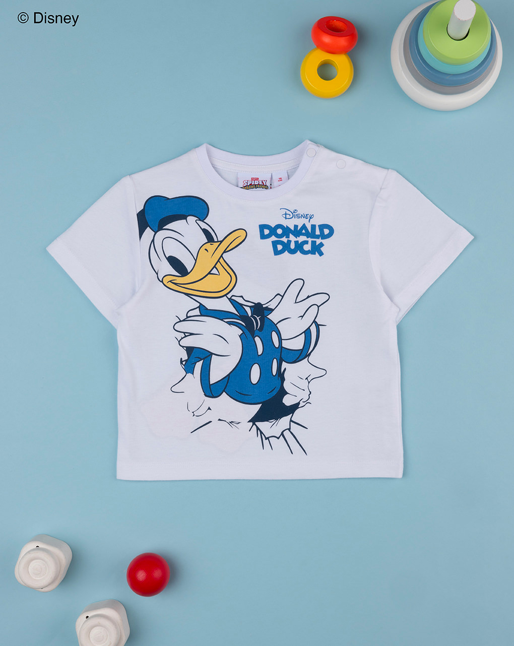 βρεφικό t-shirt λευκό donald για αγόρι