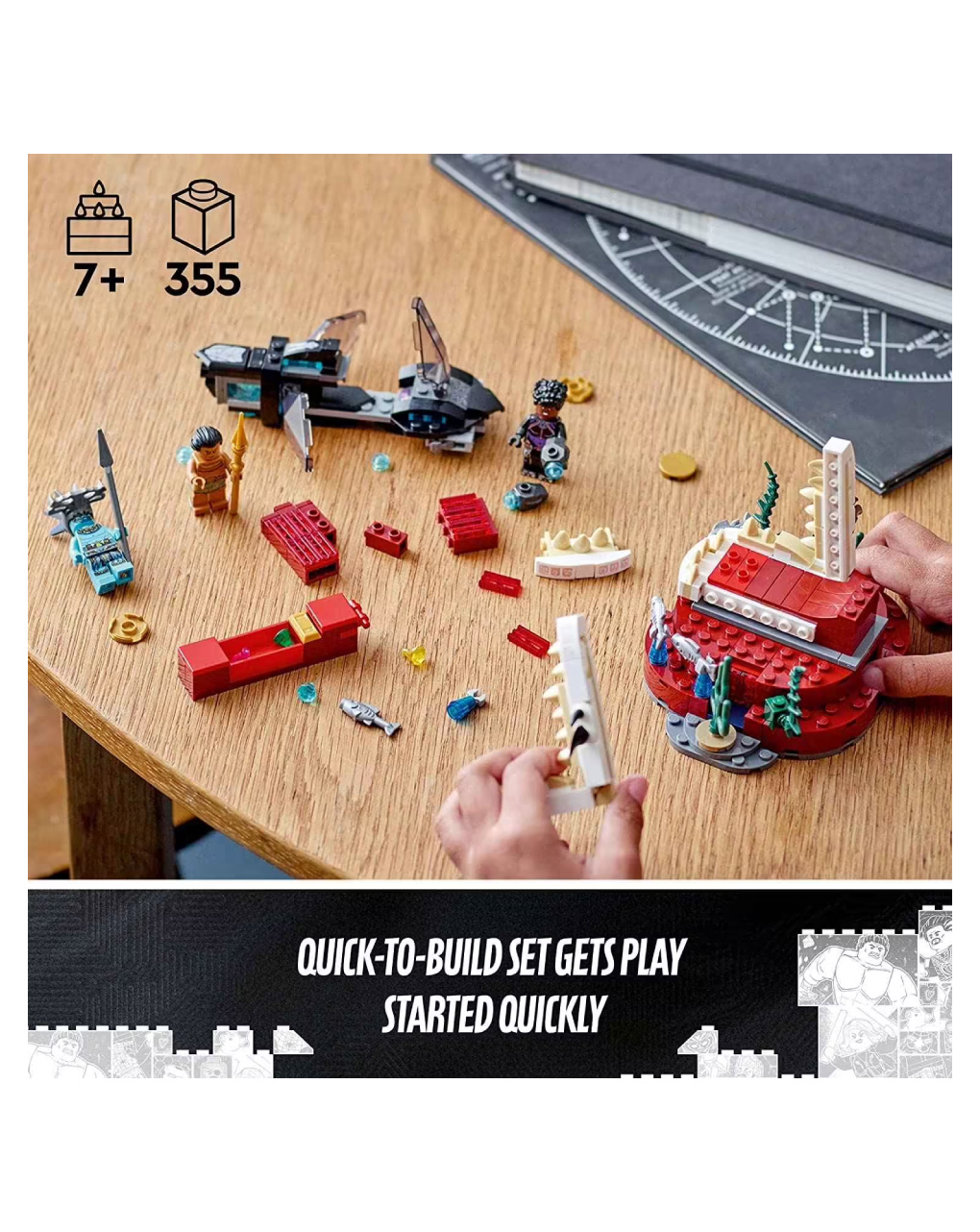 Lego super heroes black panther king namor’s throne room 76213 - Lego