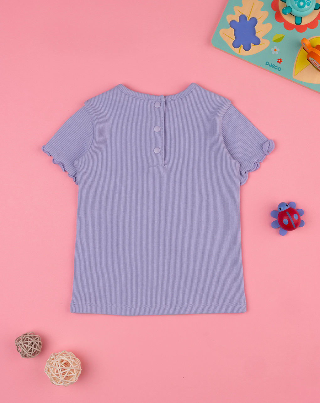 βρεφικό t-shirt ριμπ λιλά "άπειρο" για κορίτσι - Prénatal